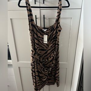 Animal Print Side-Tie Bodycon Dress